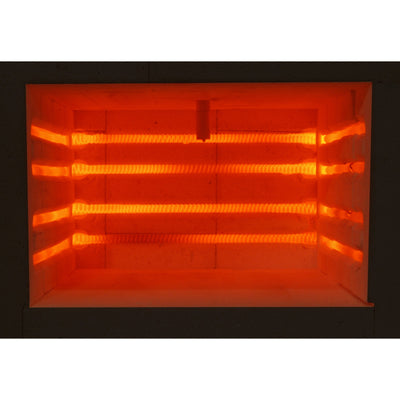 Chamber at temperature with glowing heating elements - Evenheat Heat Treat Oven - HT-1