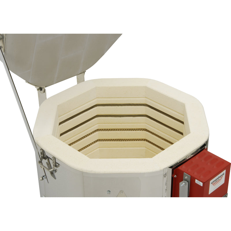 Chamber interior with lid open - Evenheat Ceramic Kiln - RM II 1822