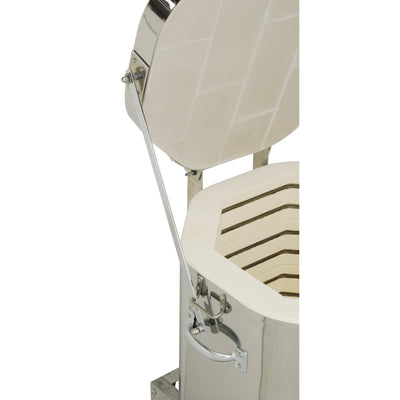 Evenheat Ceramic Kiln - High Fire 1210B - Lid propped open showing chamber - Soul Ceramics