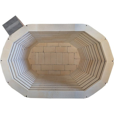 Interior with heating elements - Jen-Ken AF Oval 27" 3" Ceramic Kiln
