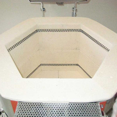 Lid open - Jen-Ken AF3P 11/9 Glass Kiln with 4" Door