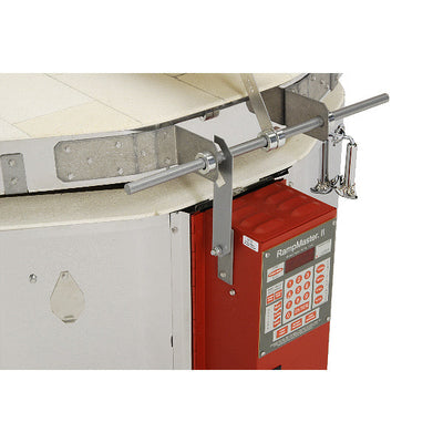 Lid open top view with RampMaster II control - Evenheat Ceramic Kiln - High Fire 2927
