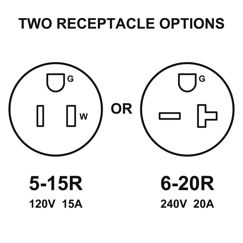 NEMA 5-15R (120V, 15A) or NEMA 6-20R (240V, 20A) receptacle required - Hot Shot Knife Oven HS-360K