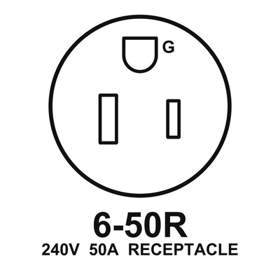 NEMA 6-50R receptacle required (240V, 50A) - Olympic Kiln - 2327HE
