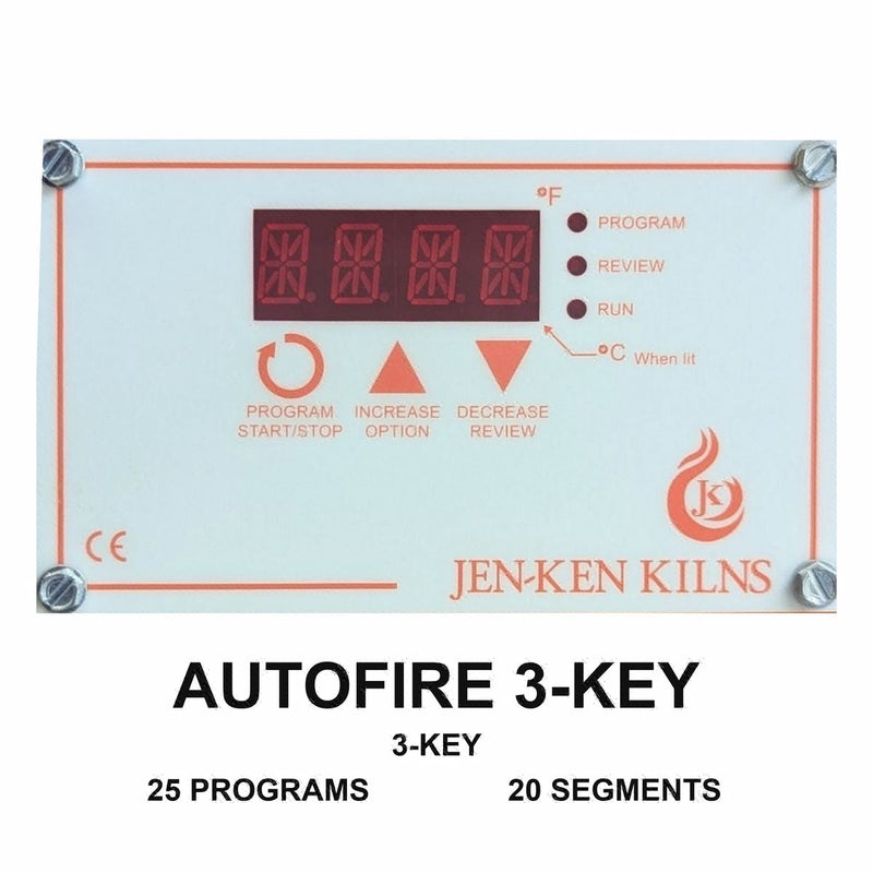 AutoFire 3-Key controller - Jen-Ken AF3P 11/9 Glass Kiln with 4" Door