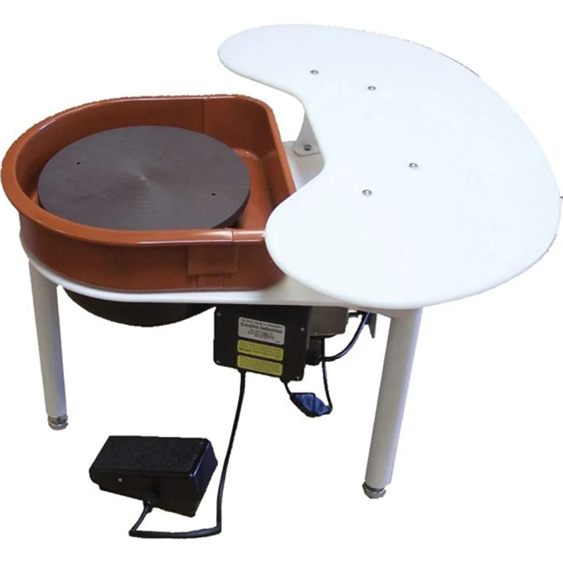 Speedball Big Boss Elite SQ Pottery Wheel, overhead view of the shaped work surface - Soul Ceramics