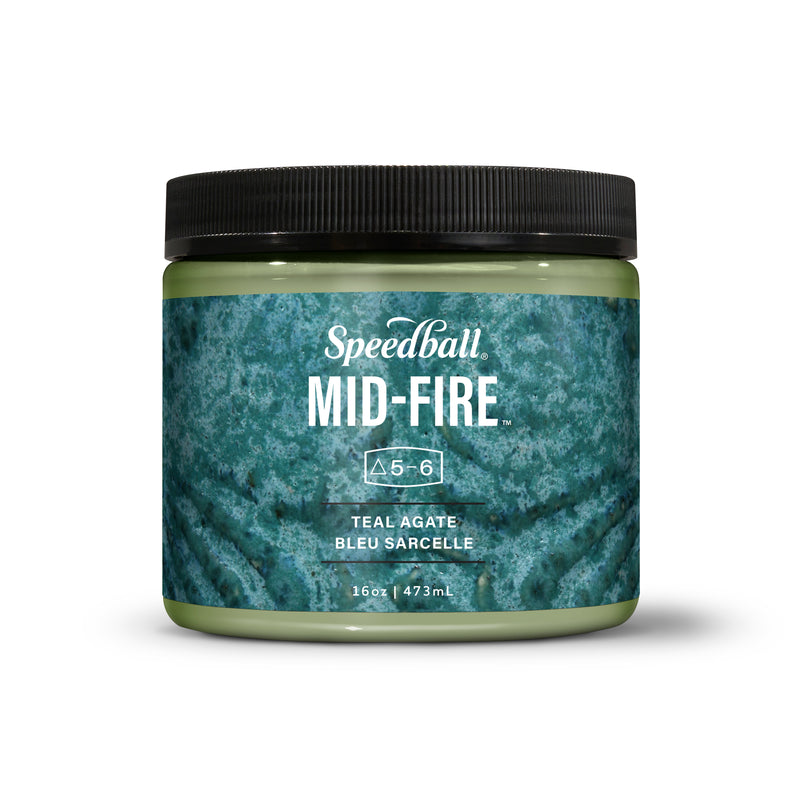 Speedball Mid-Fire Teal Agate Glaze - Soul Ceramics